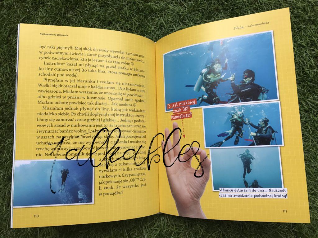 Nela mała reporterka - seria; nurkowanie znaki