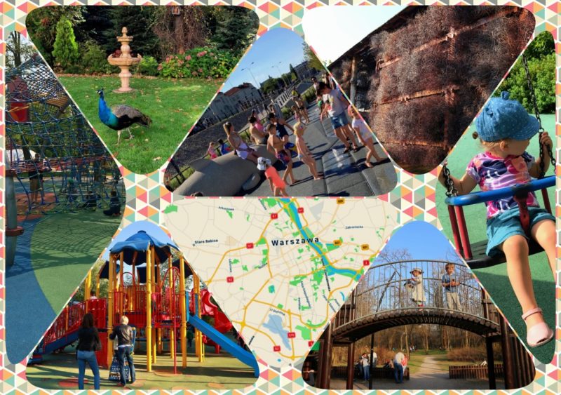 place zabaw w warszawie - collage