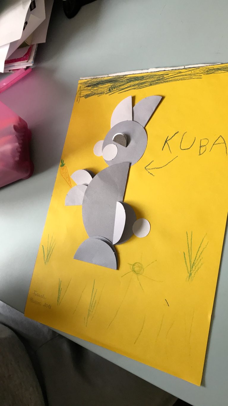 papierowe zabawy - zając Kuba